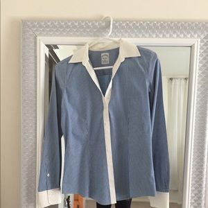 Brooks Brothers blue striped button up